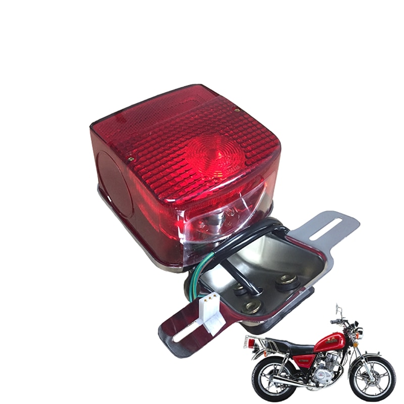 voor Suzuki motorfiets onderdelen GN125 achterlicht 125cc GN125H rem veiligheid signaal HJ125-8 brake achterlicht