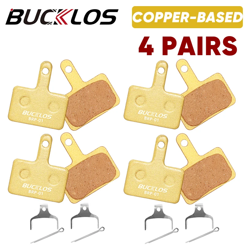 Pastillas de freno de bicicleta a base de cobre BUCKLOS, pastilla de freno de disco hidráulico de bicicleta resistente al desgaste, pastilla de freno de carretera Mtb para B01S B03S B05S MT200