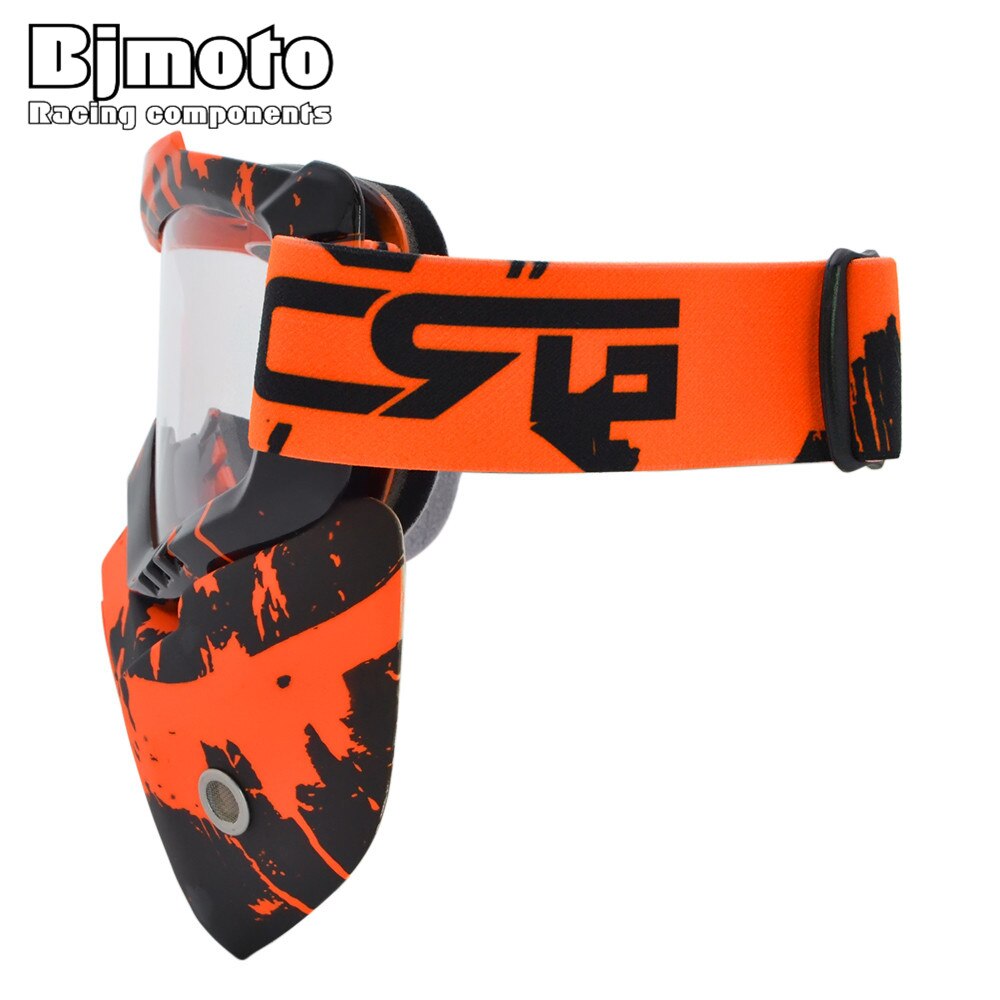 Máscara de casco facial Vintage, gafas desmontables para Motocross, Scooter, Jet, máscara, gafas de sol, esquí, Skate