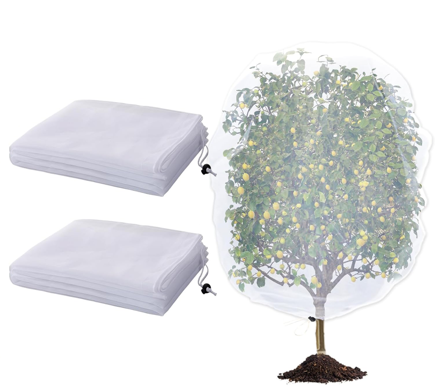 2 mallas protectoras para plantas, para tomates, para jardín, para protegerlas de insectos, aves y verduras.: L