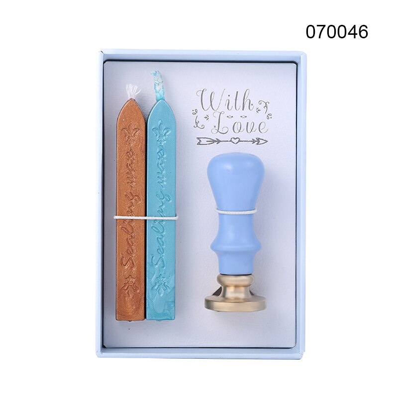 Kit de tampons de cire Vintage, lot de 2 bâtons de cire et 1 tampon, pour bricolage, enveloppe de carte, gdeal: e