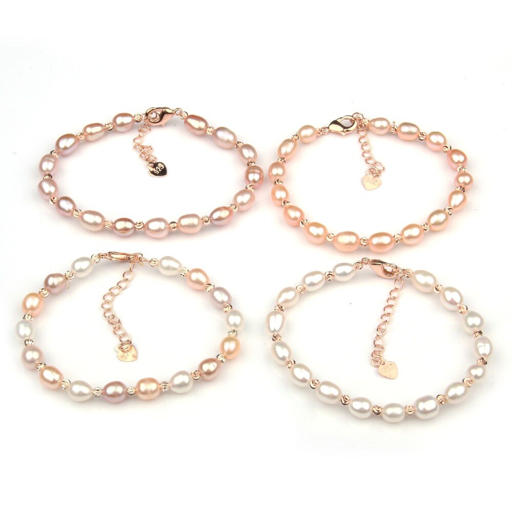 100% braccialetti di perle d'acqua dolce naturali braccialetto di perle naturali per le donne braccialetti di polsini avvolgere il braccialetto di perle