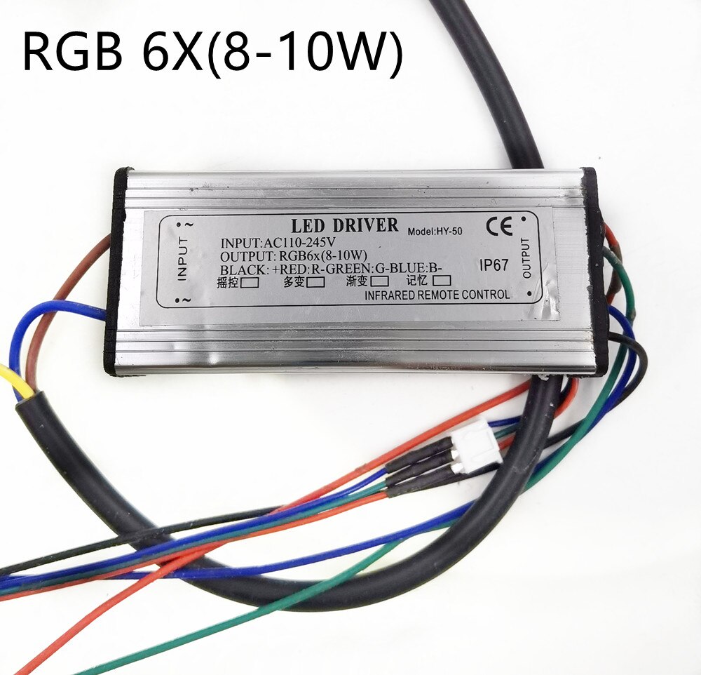 Waterproof 10W 20W 30W 50W 100W RGB LED Driver 24 Key Remote For RGB LED lamps Floodlight Spotlight