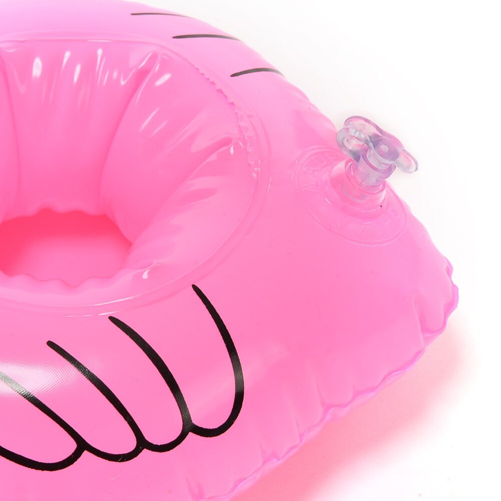 Mini flamenco flotador de piscina para niños, 5 piezas, soporte para bebidas, inflable, para playa,