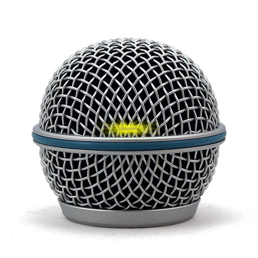 Replacement Blue Steel Mesh Microphone Grille Head Microphone Mesh Grille for Wireless and Wired Microphone, Anti-rust