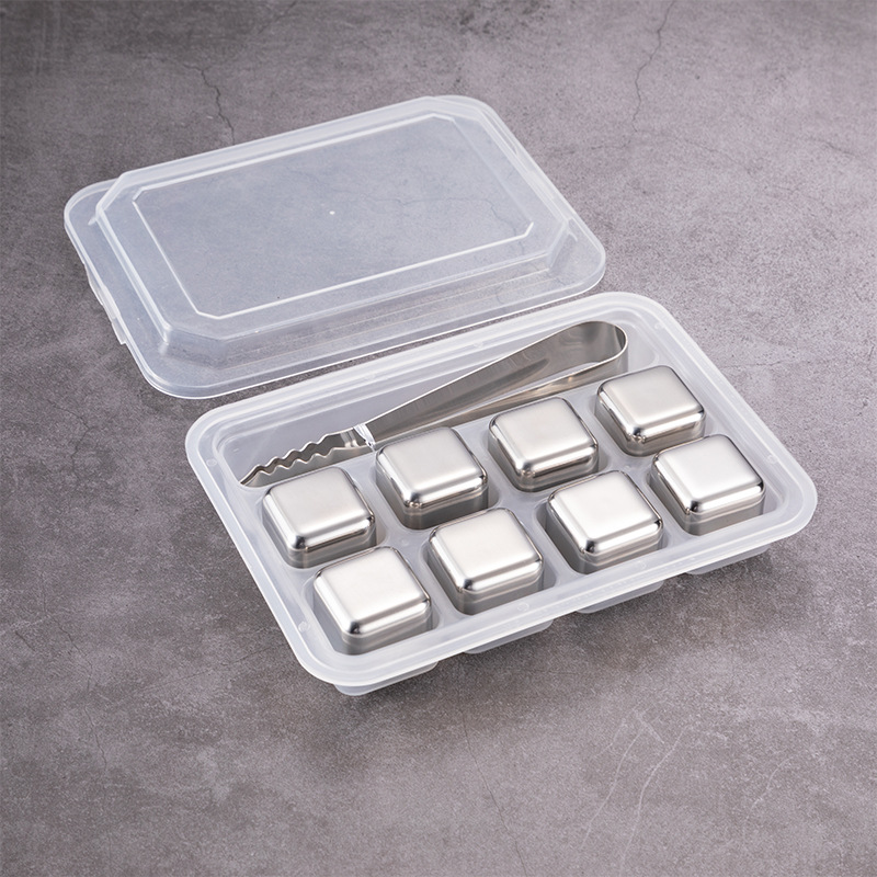 Reusable Stainless Steel Ice Cubes,Chilling Stones for Whiskey Wine&red Wine Longer Coling,Pass SGS Test