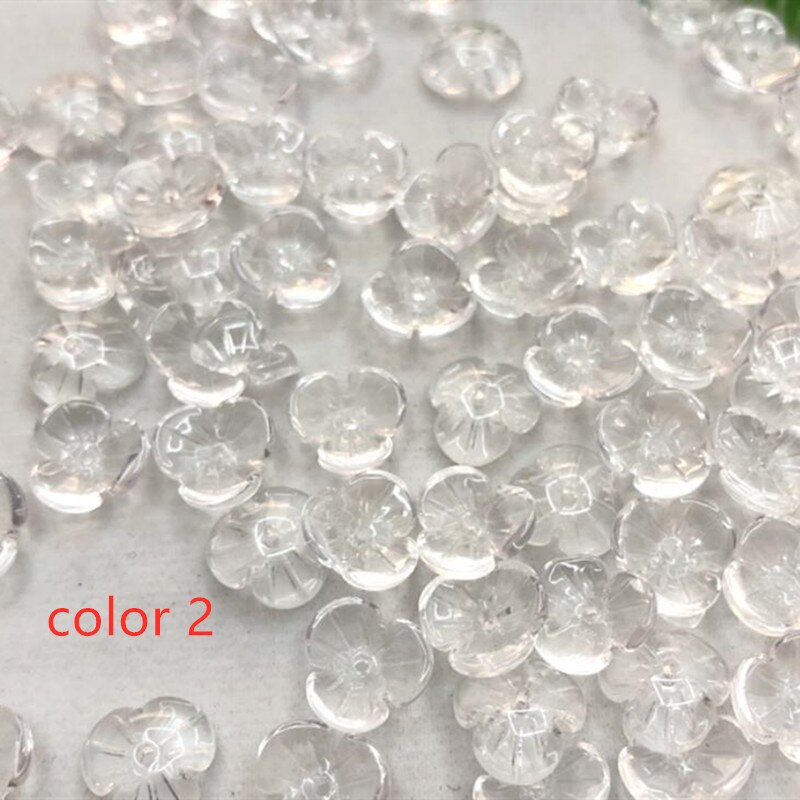 crystal mixed color 10mm flower shape diy loose glass beads fit for handmade accessories 20 pieces y12573: color2