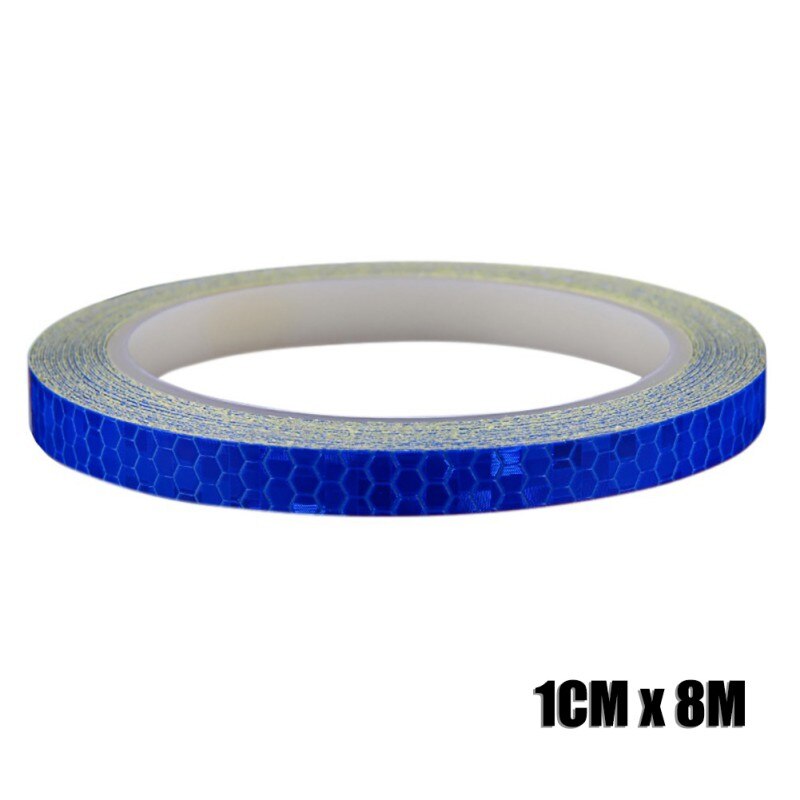 1cmx8m/2cmX8cm Bike Reflective Stickers Cycling Fluorescent Reflective Tape MTB Bicycle Safety Decor Luminous Body Sticker: A5