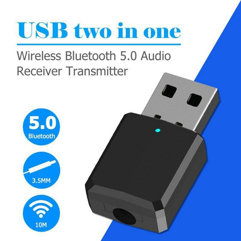 USB Bluetooth 5,0 Audio Receiver Transmitter 3,5mm Stereo Musik Wireless Adapter für TV Computer Lautsprecher Kopfhörer