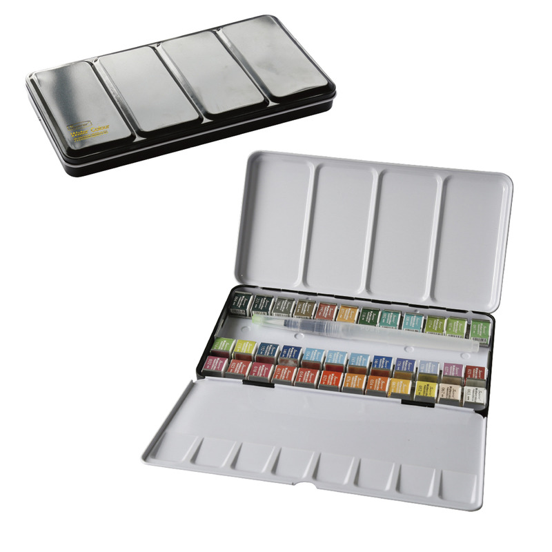 12/24/36/48 kleuren Solid Aquarel Verf Set Met Penseel Aquarel Pigment Voor Set Art Supplies