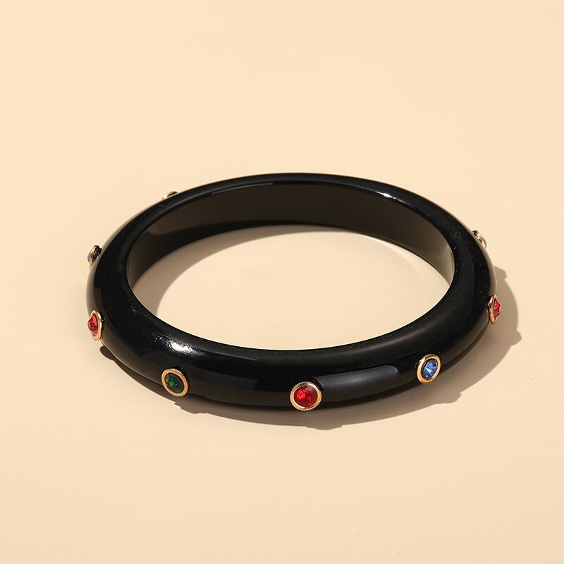 Pulseras de abalorios coloridos de Desinger para mujer, brazalete indio grande de lujo, joyería de de cristal,: KB230-7