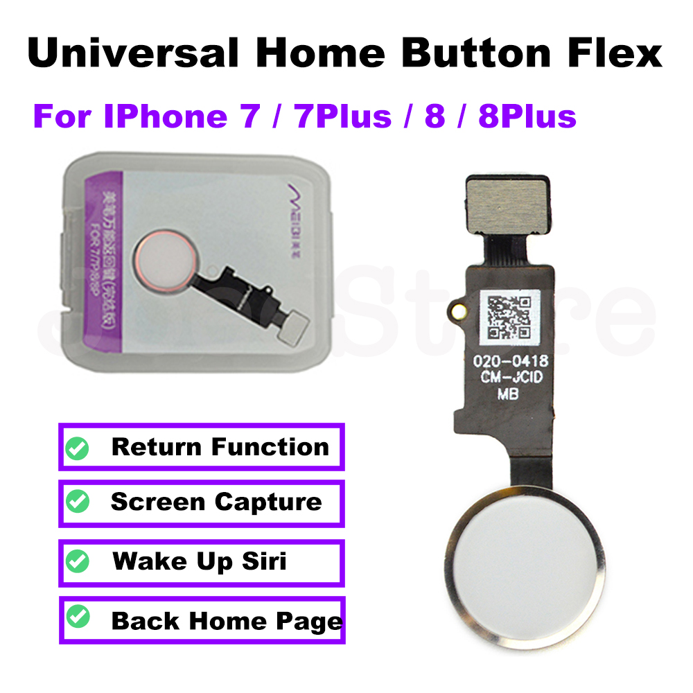 Botón de inicio flexible para IPhone 7, 7Plus, 8, 8Plus, SE2020, llave principal Universal, funciones de retorno trasero, Cable conector sin ID táctil