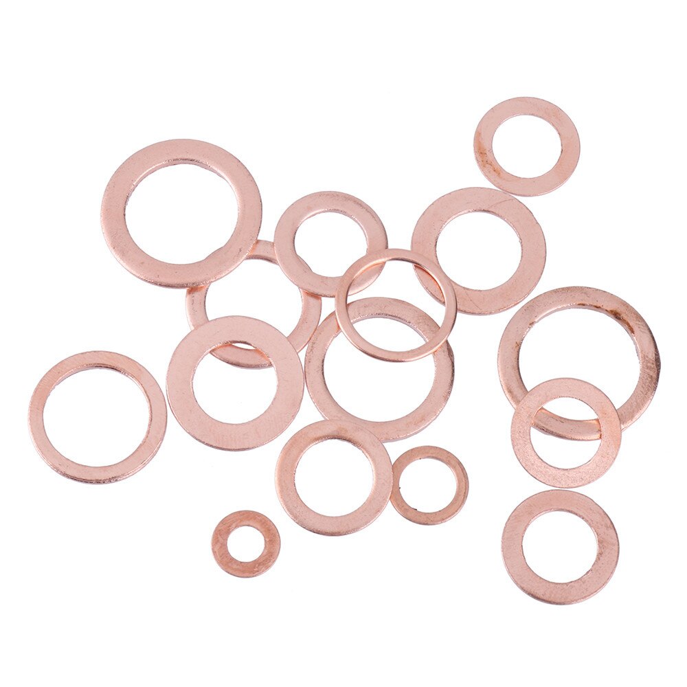 150 X Oil Drain Plug Copper Sealing O Ring Washer Assortment Car Garage Oil Drain Pan Gaskets Screws For Honda Cr-v/fit/accord/c