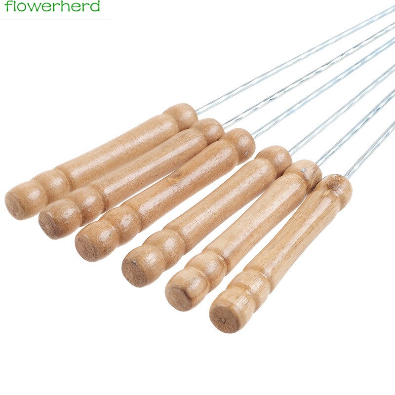 Fourchette de Barbecue Shish Kebab | Manche de 30.4CM de Long, grilles turques brochette, grandes brochettes de Barbecue en acier inoxydable, Style brésilien