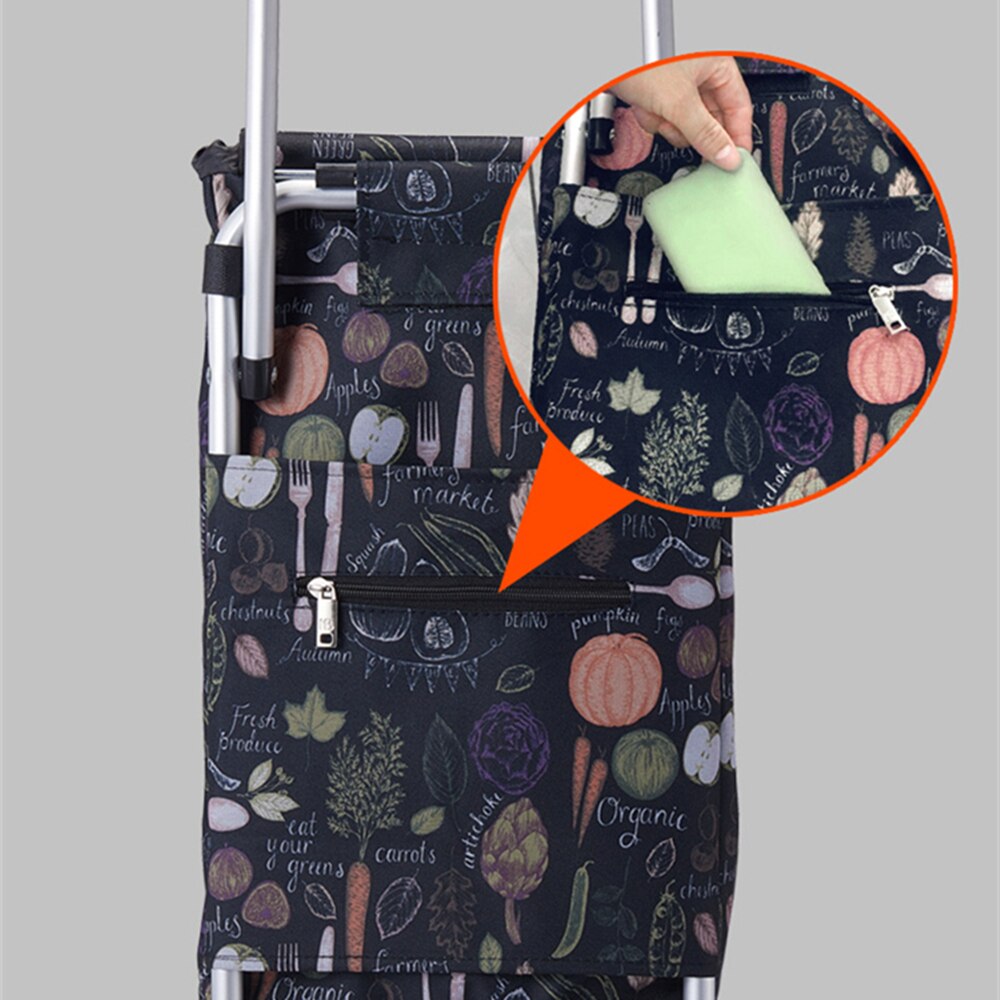 B-LIFE Stair Climbing Shopping Cart Grocery Trolley Foldable Dolly 3in1 Hand Truck with Wheels for Old Adjustable Bungee Cord