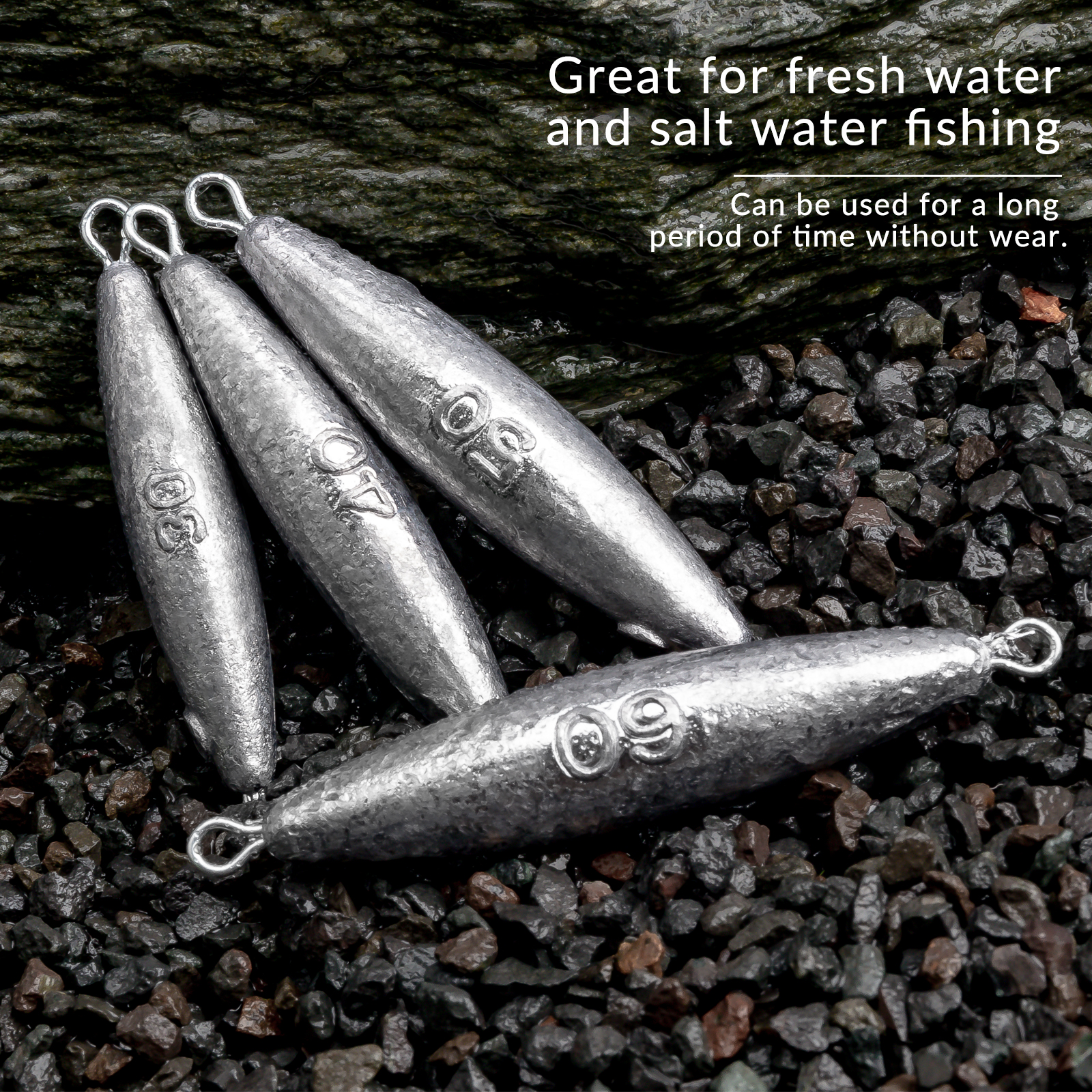 THKFISH 10pcs Fishing Weights Sinkers 30g 40g 50g 60g 70g 80g Shot Lead Sinker Bass Fishing Tackle Accessories