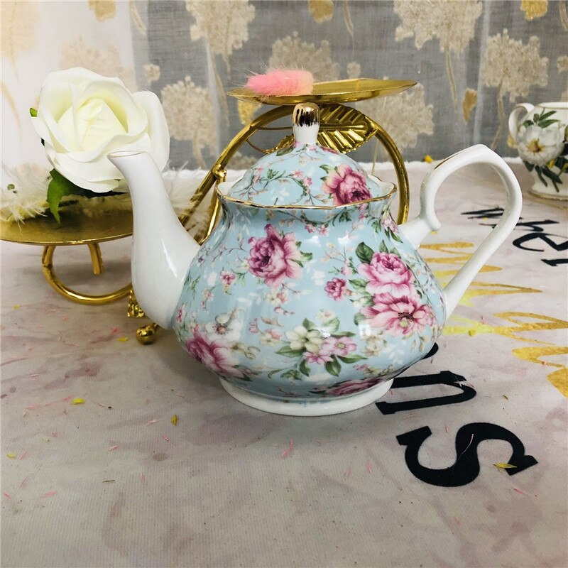 Bone China Theepot 400Ml/900Ml/1400Ml Keramische Thee Pot Set High Grade Porselein Waterkoker Grote capaciteit Theepot Voor Huwelijkscadeau: G 400ML