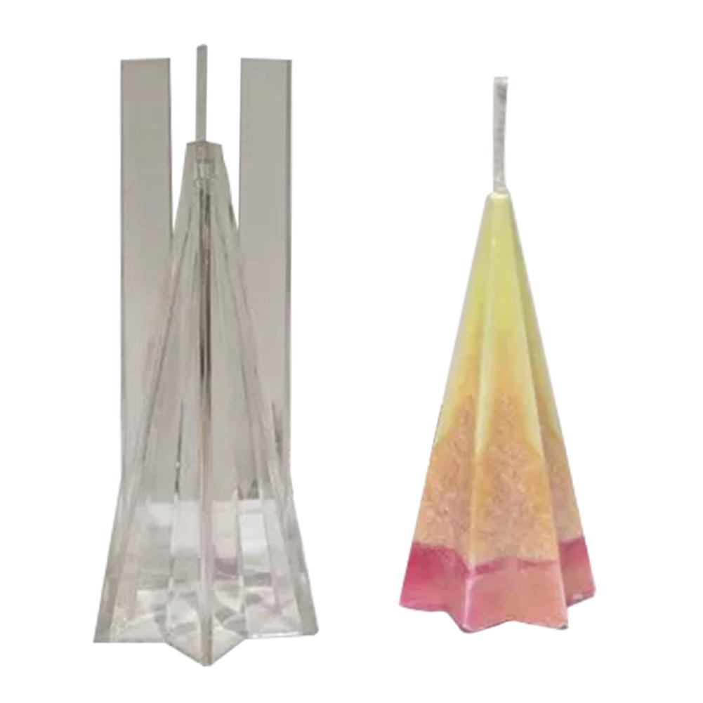 Pyramid Shape Candle Making Handmade Plastic Conical Candle Molds Birthday Christmas Decoration Diy Candel Mold: 3