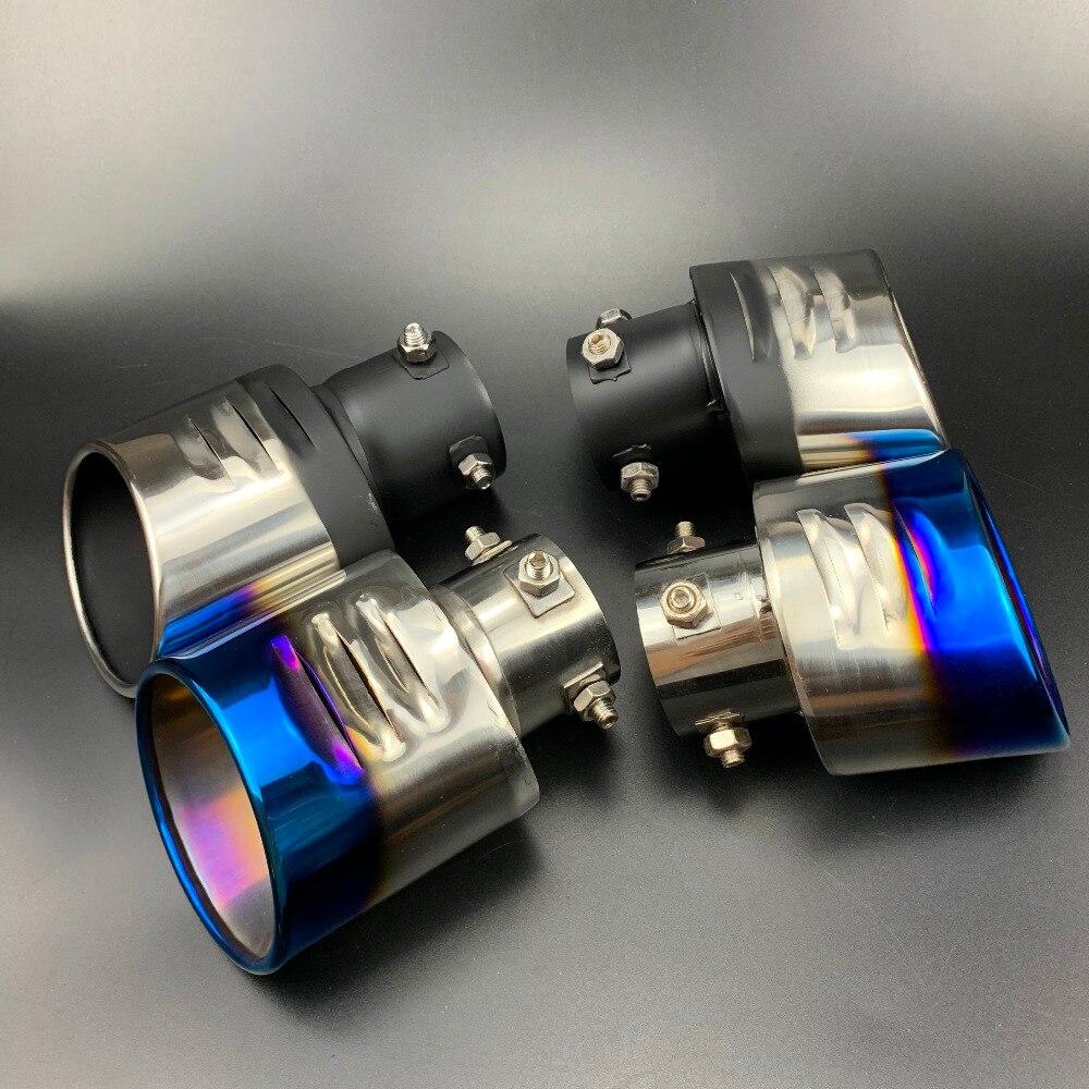 Universal Car Exhaust Pipes Twin Tail Pipes Auto Exhaust Pipe Rear Pipe Exhaust System Car Products Auto Accessories