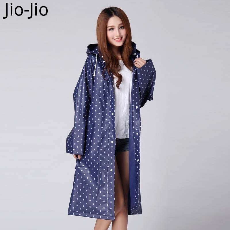 Polka Dots Long Raincoat Poncho Impermeable Women Waterproof Outdoor Tour Rain Ponchos Coat Bike Female Chubasquero Mujer