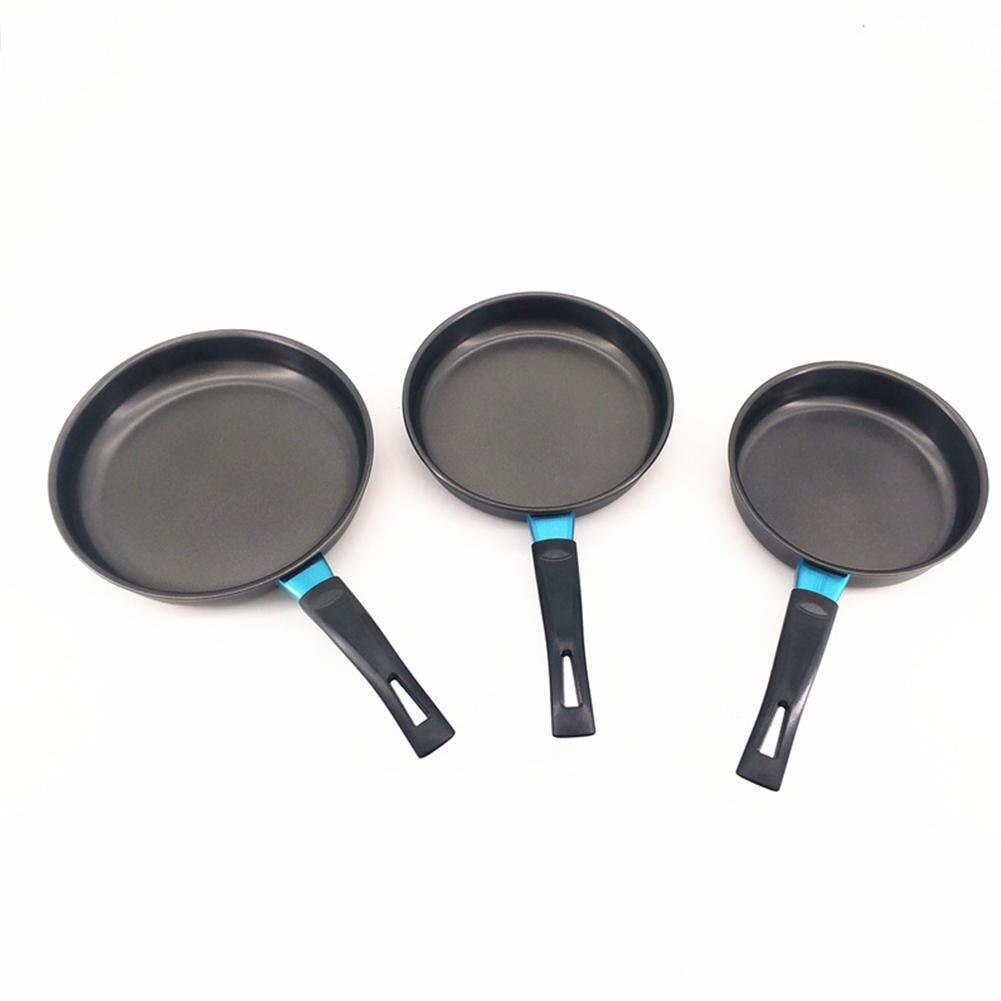 14/16/18cm Mini Non-sticky Flat Base Frying Pan Household Nonstick Pancake Egg Cooking Pans Anti-scalding Handle
