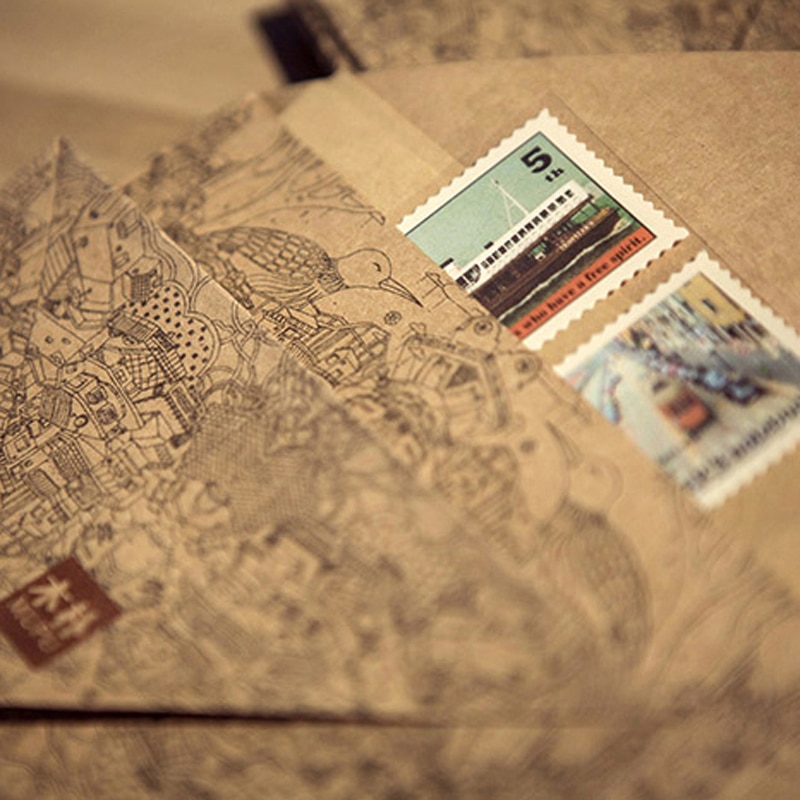 Sobres de Papel Kraft para tarjetas de visita, sobres de de estilo europeo de , material de papelería, 10 unids/lote