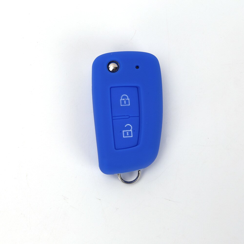Silicone Car Key Fob Cover Case Protect Skin Cap for Nissan Qashqai J11 X-trail Murano MAXIMA ALTIMA Juke Flip Folding Remote: Sea blue