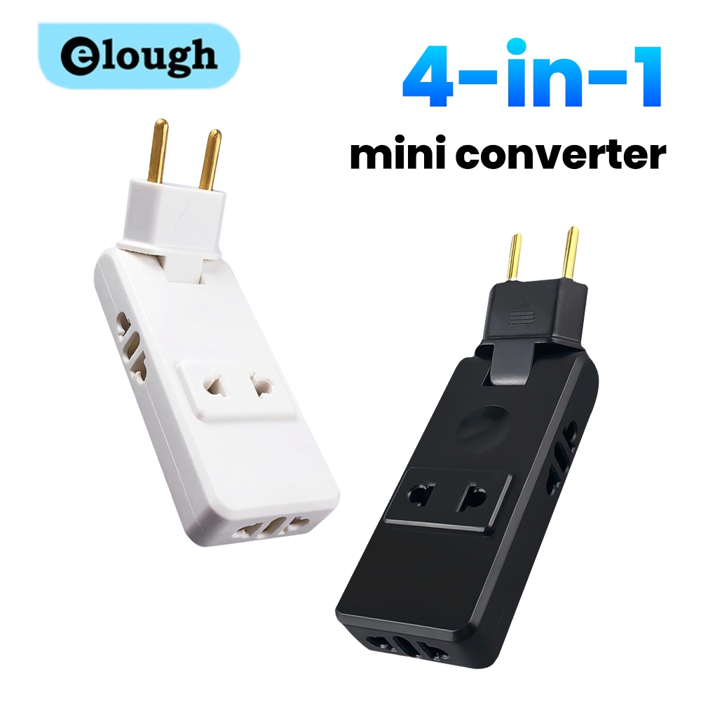 Elough EU-stekkeradapter 2-pins 4,8 mm voedingsadapter Opvouwbaar CN VS naar EU Europa Reisadapter AC-aansluiting converter