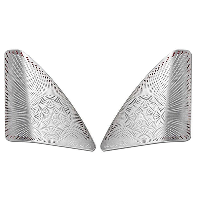 Couvercle de klaxon de fenêtre avant à Triple coins, couvercle de porte, pour mercedes-benz classe C W205 –: Shiny Silver