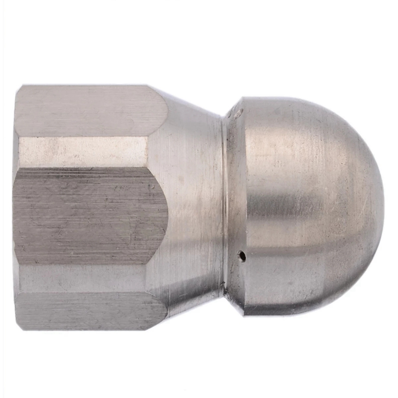 1/2Inch F Druk Nozzle Wasmachine Afvoer Riool Baggeren Reiniging Pijp Mondstuk Rioolreinigers Rvs 5 Jet Roterende nozzles