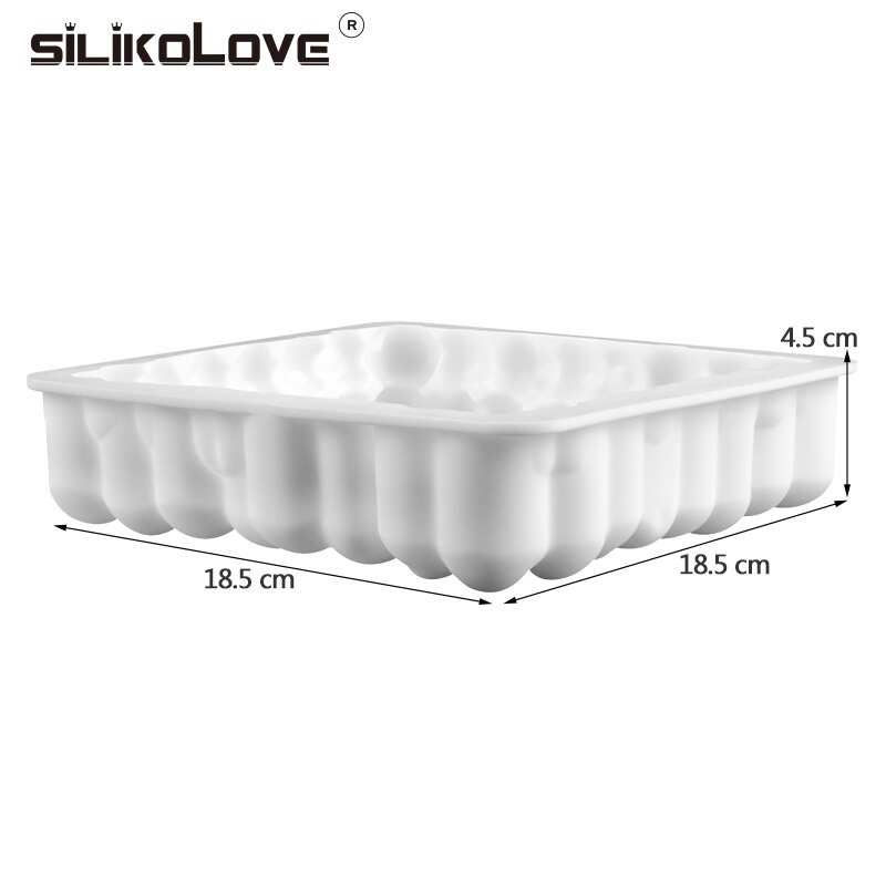 Silikolove 3d kersen cakevormen bakvorm antiaanbak siliconen mal vierkante bubbelkersenmousse bakvorm mal diy taartgereedschap