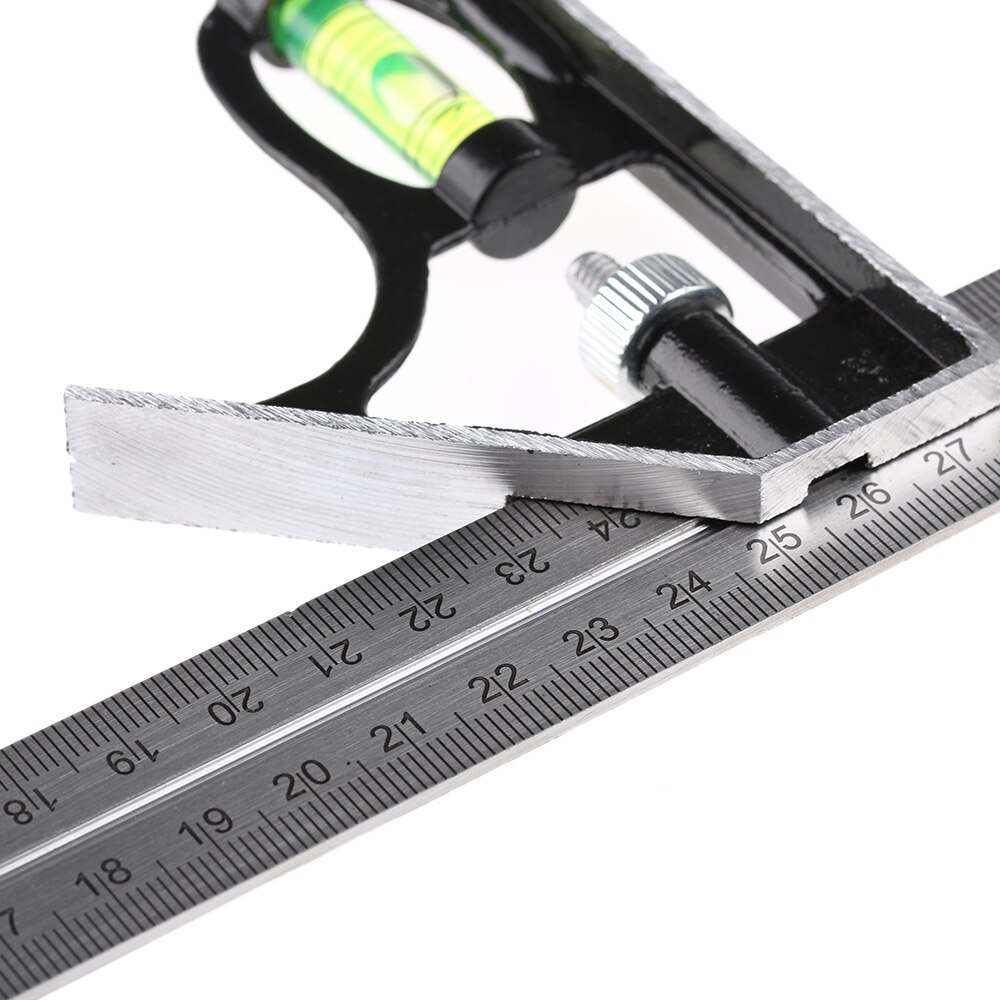 MIRUI Stainless Steel Adjustable Ruler 30 cm Combination Level Gauge Square Angle Metric Ruler School Stationery Office Supplies
