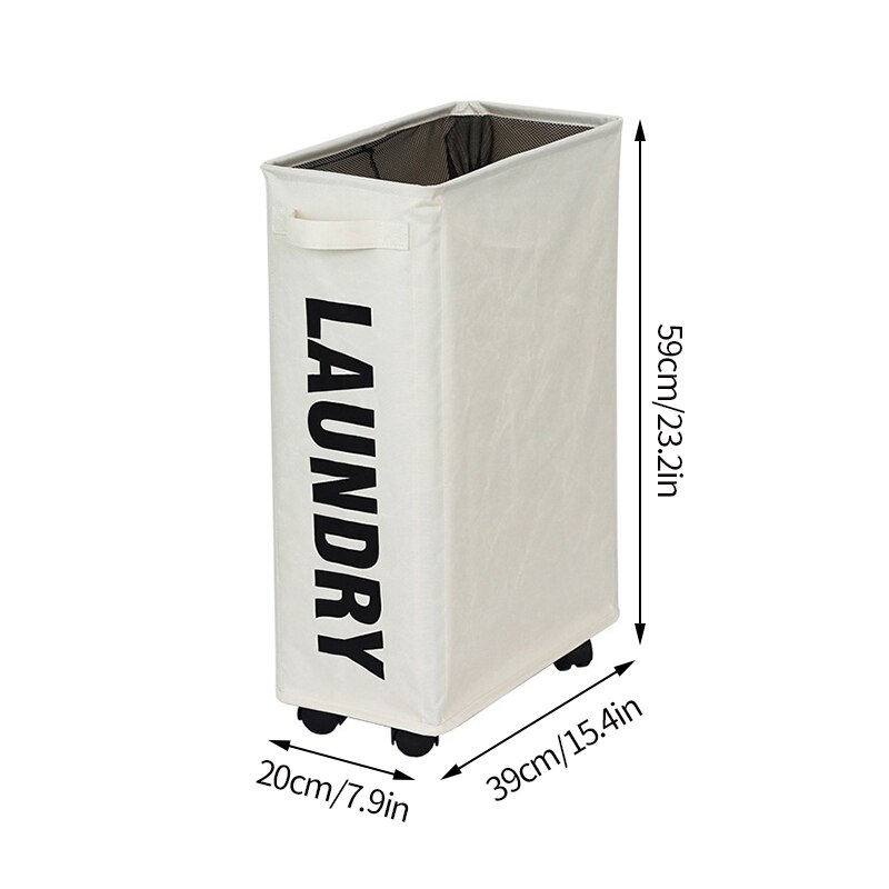 Foldable Laundry Basket with Wheels Dirty Clothes Storage Basket Bathroom Laundry Hamper Household Laundri Hamper Toy Storage