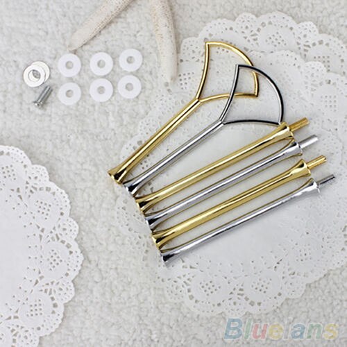 Multi-Stijl 2 Of 3 Tier Plaat Handvat Fitting Hardware Staaf Tool Taart Plaat Stand Verjaardagsfeestje Baby Shower bruiloft Kirsite