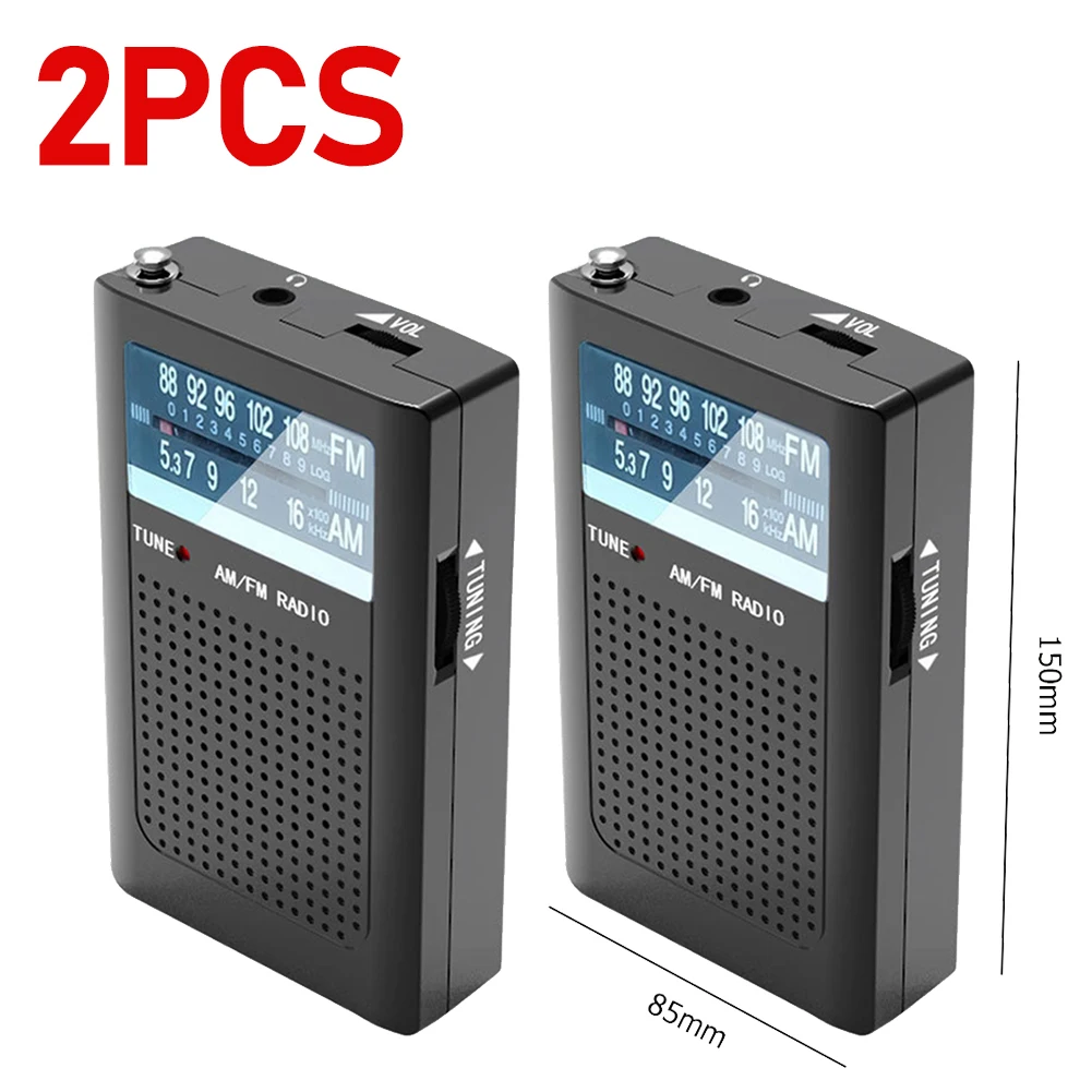 Bin FM Pocket Mini-Radios Zweikanal-Stereo-Antennen radio mit Lautsprecher Zweikanal-Stereo-Audio für aaa Batterie: green