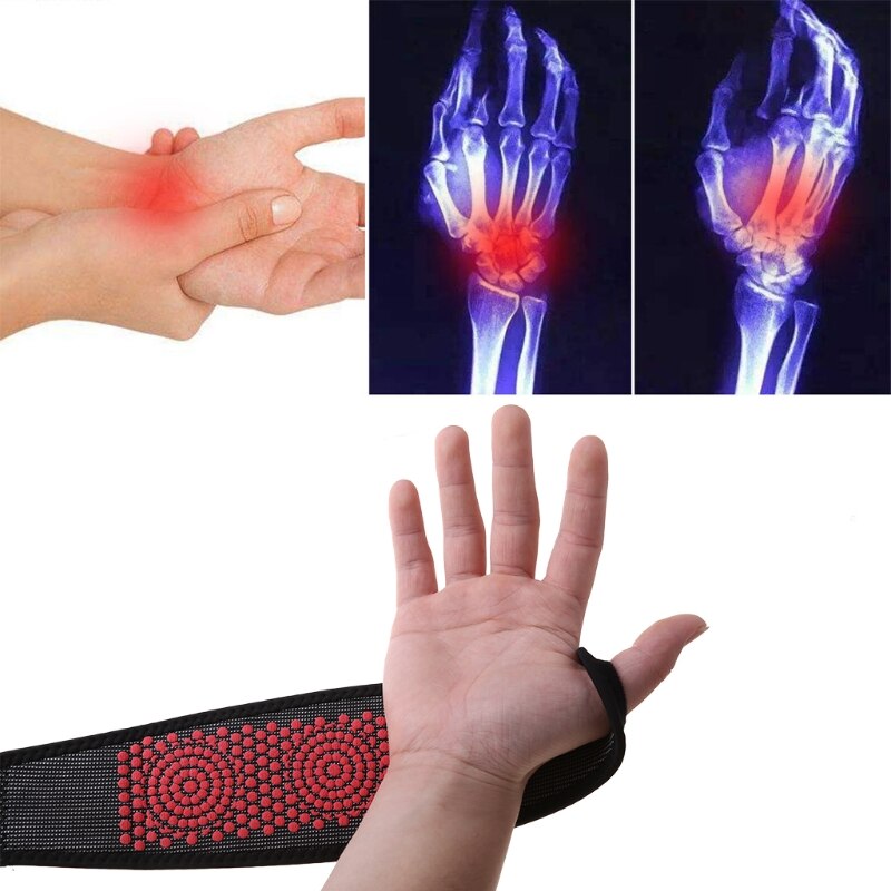 1 Pc Pols Brace Zelfopwarming Compressie Pols Bandjes Voor Pijnbestrijding &amp; Bevordert Healing Magnetische Armband Handwarmer