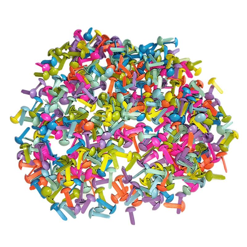 100Pcs Mini Brads Diverse Kleuren Ronde Brad Pastel Brads Voor Scrapbooking Ambachten Maken Stempelen En Diy-8x2 0mm/5.5x11mm: 5.5x11mm Colorful