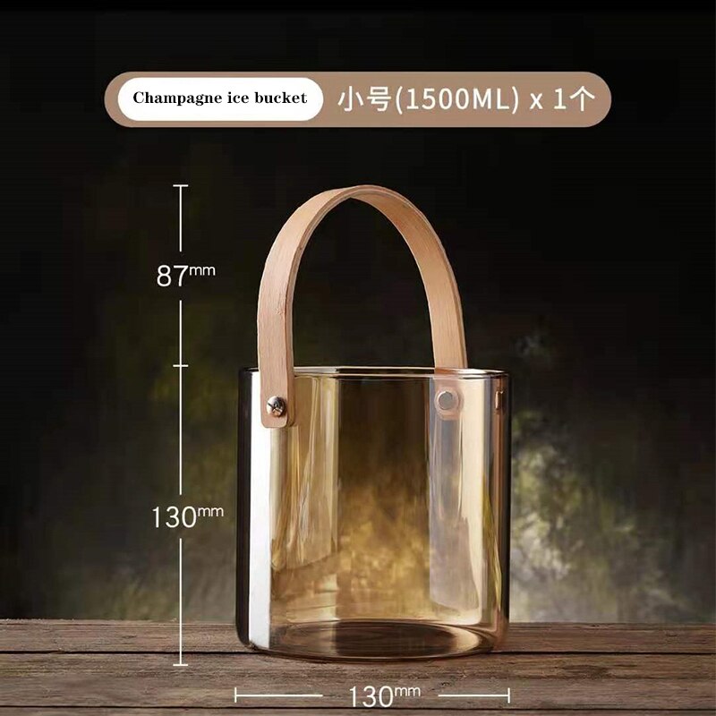 Ice Champagne Bucket Glass ice bucket Wine Chiller Bottle Ice Barrel Cooler Champagne Beer Cold Water Ice Container