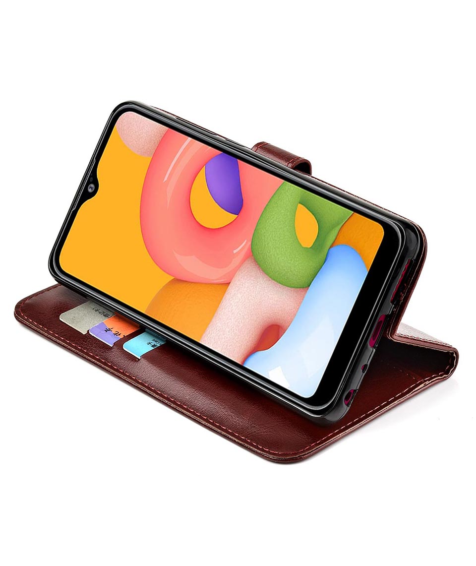 Flip Leather Case Voor Op Samsung Galaxy M01 Cover Case Voor Samsung M01 M 01 M015 5.7