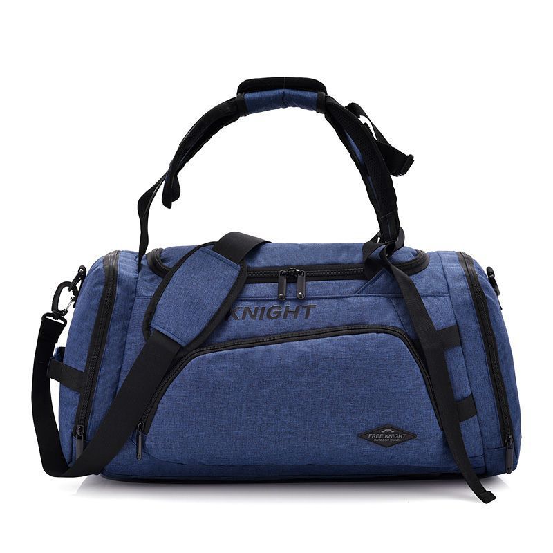 Mannen Reizen Canvas Tas Bagage Plunjezakken Grote Capaciteit Shopping Rugzak Canvas Casual Plunjezak Jkm09: Blauw