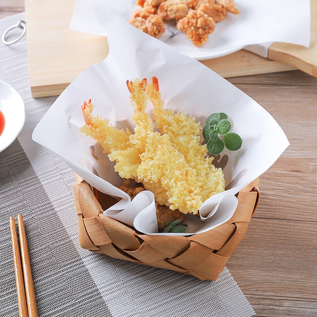 50pcs Kitchen Oil-absorbing Paper Disposable Eco-friendly Kitchen Oil Film Soup Food Oil Absorbing Pp Paper White Cooking Tools