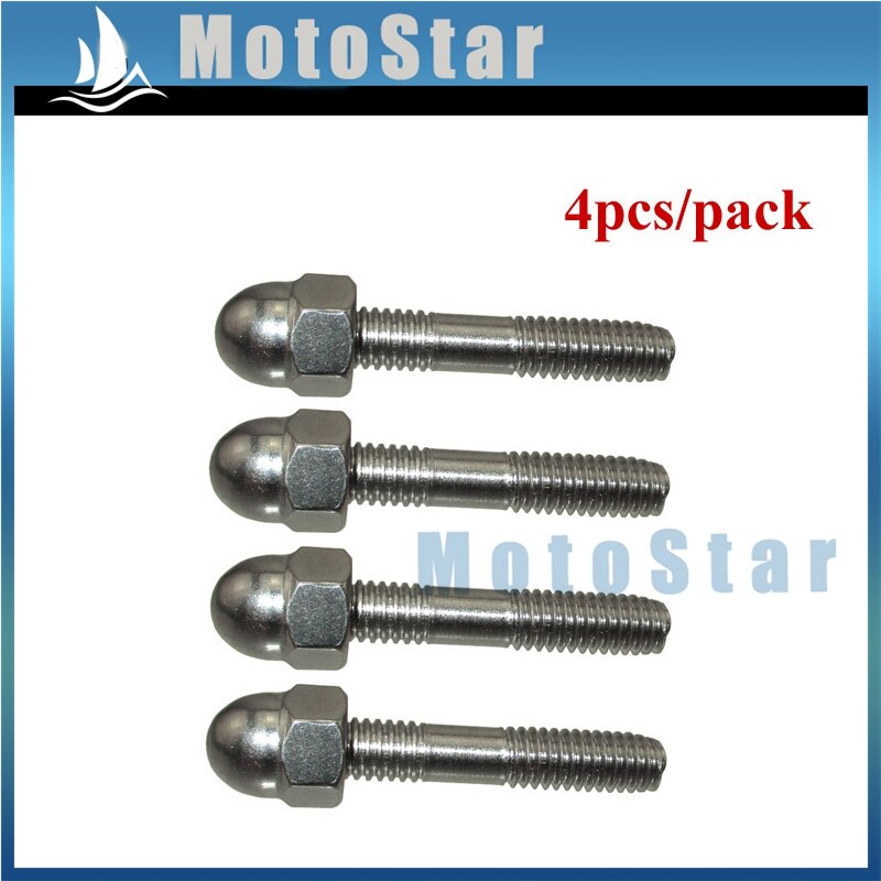Goujon d&#39;échappement M6 x 35mm, écrou bombé pour Pit Dirt Bike, ATV Quad Go Kart: 4 pieces