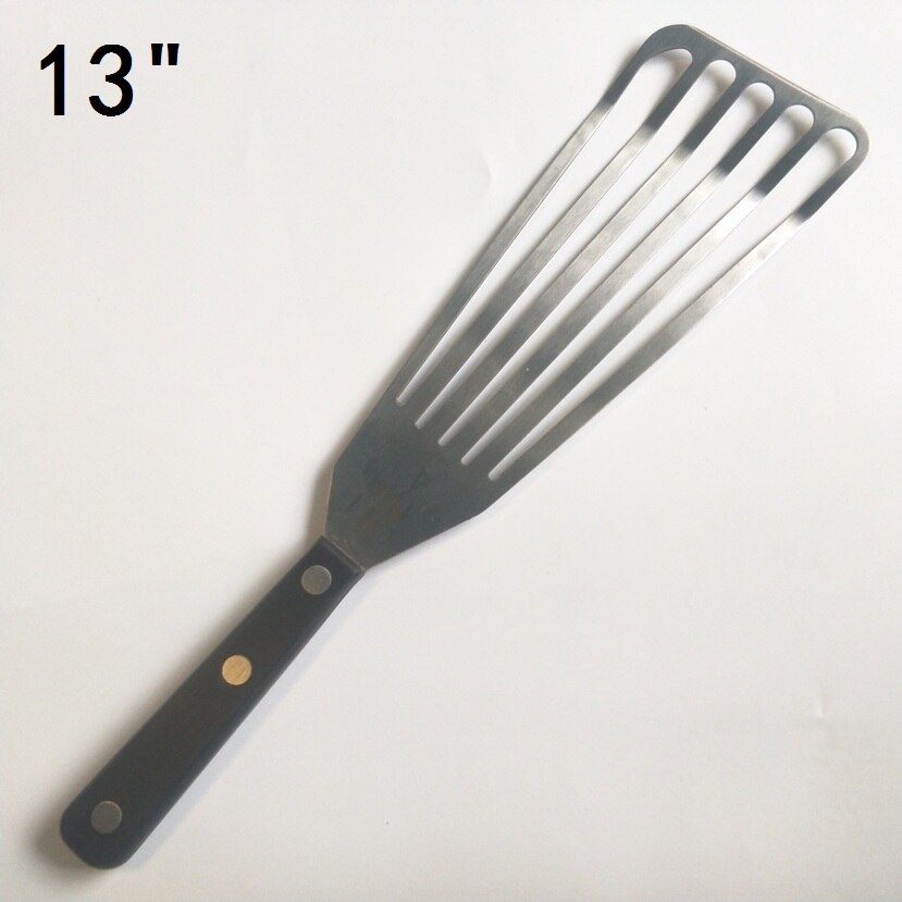 Stainless Steel 11" Thin Flexible Blade - Angled Slotted Turner - (90011): 13inch