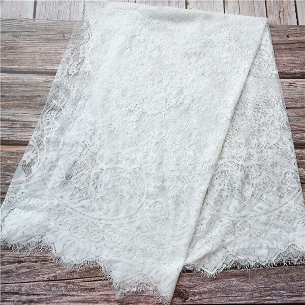 Branco preto tecido de renda pano padrão flor bordado vestido de casamento apliques malha trims costurar no remendo para vestido decoração diy: White