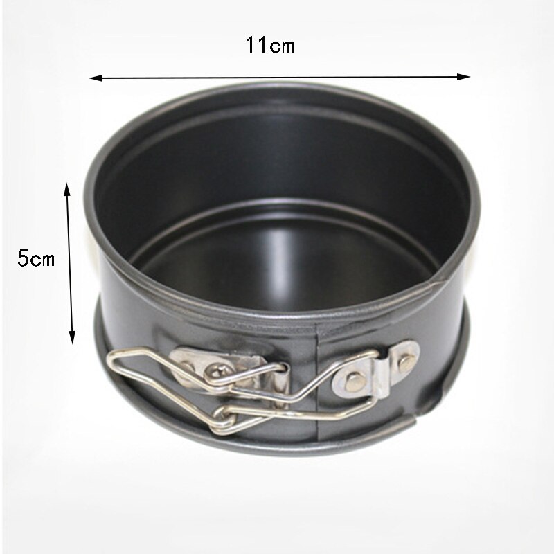 Bakvorm van koolstofstaal bakvorm cake bakvormen antiaanbak cake bakvorm losse bodem ronde vorm bakplaat keukengereedschap: 4 inch  (11cm)