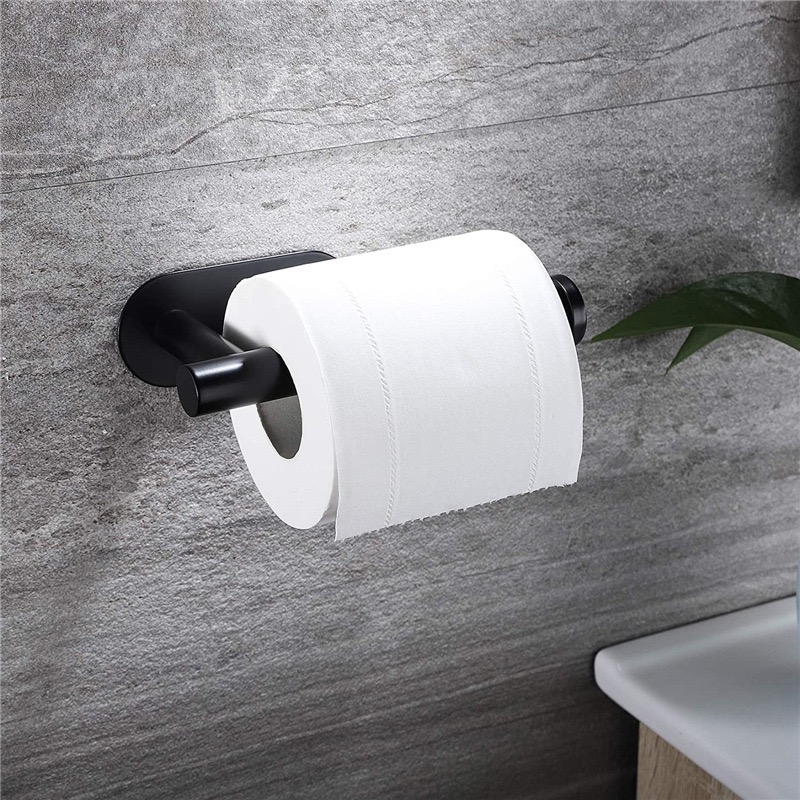 Kitchen Paper Towel Holder Adhesive Tissue Hanger Toilet Roll Paper Dispenser Cabinet Storage Napkin Rack Bathroom Accessories: Light Grey