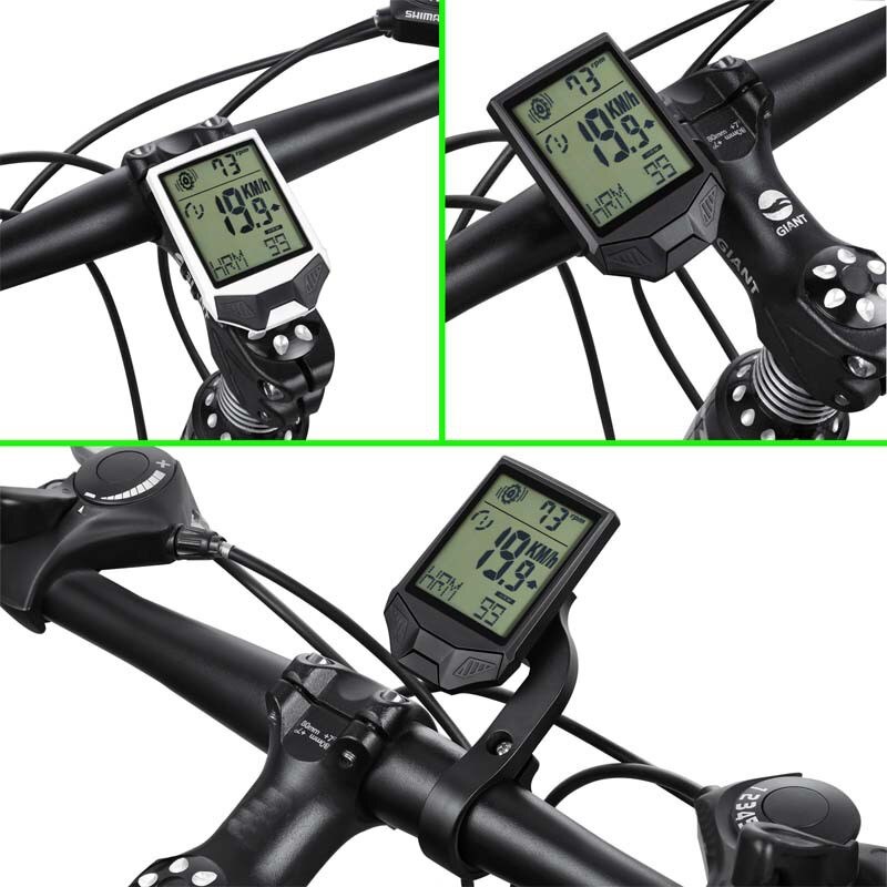 Wireless Bicycle Odometer Multifunctional Heart Rate Bicycle Computer Cadence Cycle Computer Nightlight Waterproof
