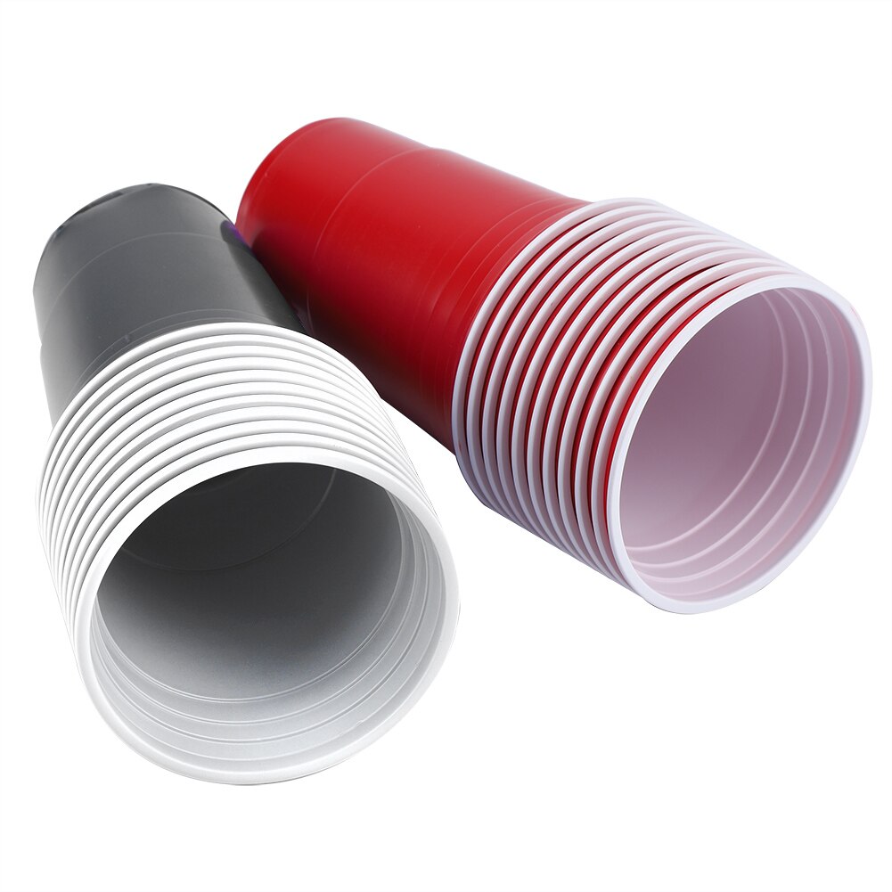 450ml Beer Pong Set Beer Pong Drinking Game Set Beer Pong Cups 11 Red Cups+11 Blue/Black Cups+4 Balls​​ For Outdoor Parties Game