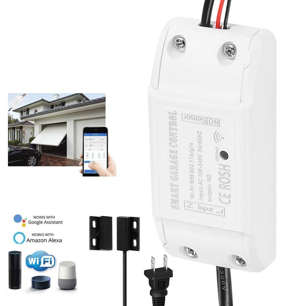 Wifi smart trådløs universal garageportåbner alarm sensor med hjem og smart liv kan app styre dp -wp003 tyverisikring