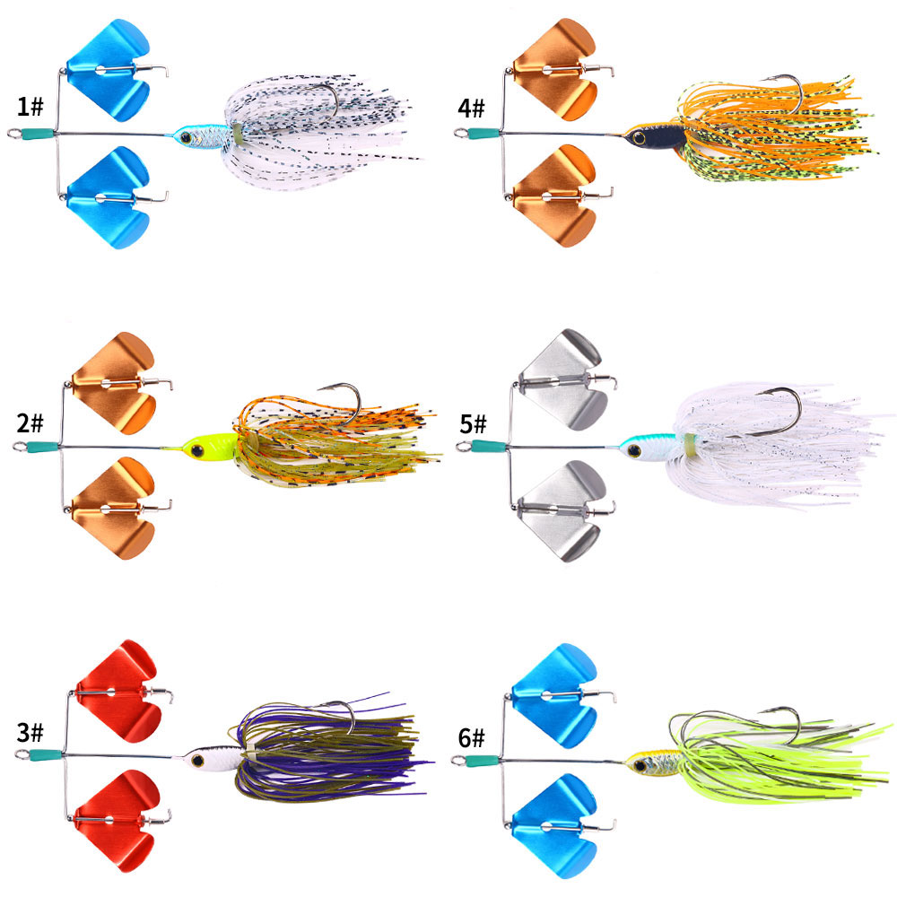 Señuelo de pesca giratorio con cola de lubina, cebo giratorio, Buzzbait, 13,5 cm, 21,5g, plantilla de natación, emisión de alta vibración, Spinnerbait de hoja de alzal